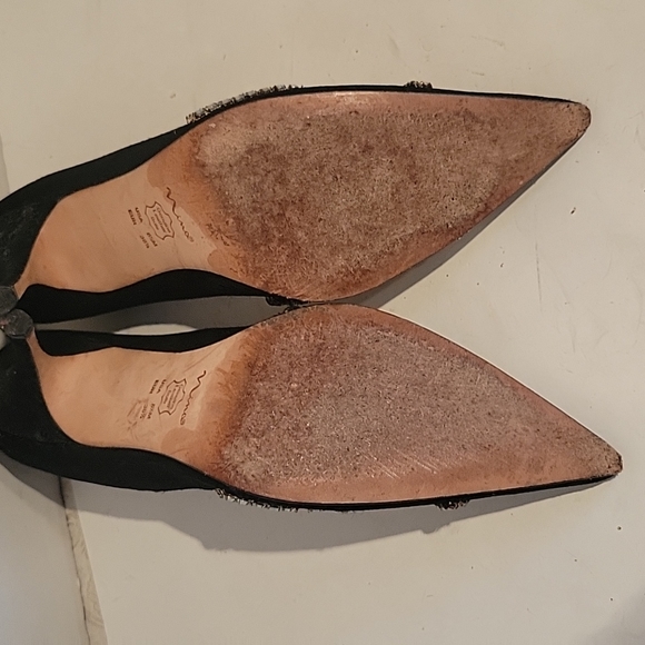 Women’s Nina Black Jeweled Brocade Heels SZ81/2M - Picture 8 of 8